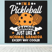 Coole Pickleball Opa Speler Canvas Afdruk (Insitu (Houten vloer))