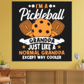 Coole Pickleball Opa Speler Canvas Afdruk (Insitu (Woonkamer))