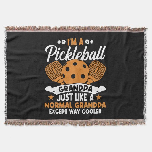 Coole Pickleball Opa Speler Deken (Voorkant)
