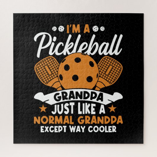 Coole Pickleball Opa Speler Legpuzzel (Verticaal)