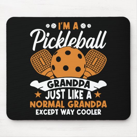 Coole Pickleball Opa Speler Muismat (Voorkant)