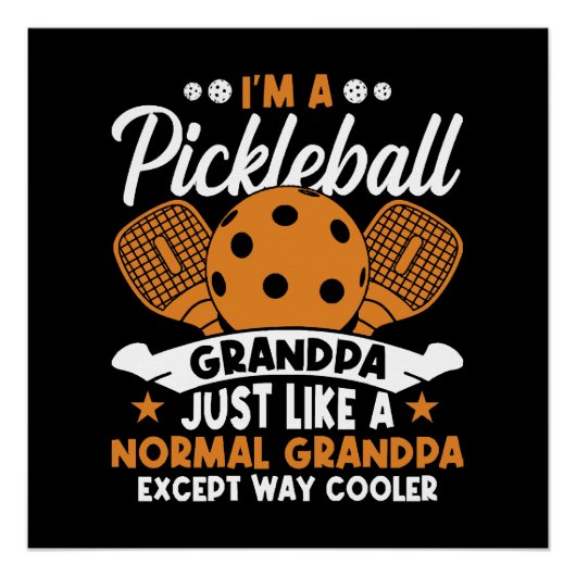 Coole Pickleball Opa Speler Perfect Poster (Voorkant)