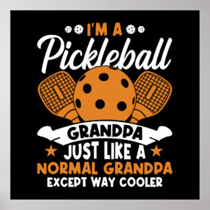 Coole Pickleball Opa Speler Poster