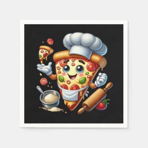 Coole Pizza liefhebbers feestje Servet