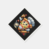 Coole Pizza liefhebbers feestje  Servet (Hoek)