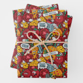 coole pizza party inpakpapier vel (In situ)