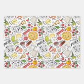 coole pizza party inpakpapier vel (Voorkant)