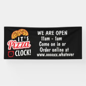 coole pizzawinkel voeg tekstbusiness toe spandoek (Horizontaal)