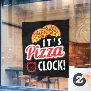 coole pizzawinkel woordkunst Bedrijf Raamsticker