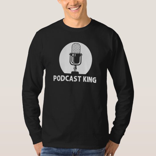 Coole podcast voor mannen Dad Podcaster microfoon T-shirt (Voorkant)