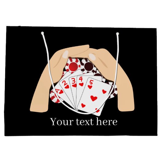 coole poker - nacht tekstcasino toevoegen groot cadeauzakje (Achterkant)