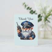 Coole politie bedankt briefkaart (Staand voorkant)