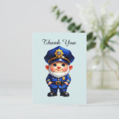 Coole politie bedankt briefkaart (Staand voorkant)