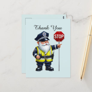 Coole politie bedankt  briefkaart