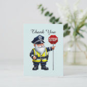 Coole politie bedankt briefkaart (Staand voorkant)