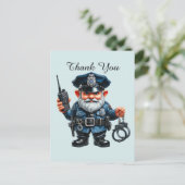 Coole politie bedankt briefkaart (Staand voorkant)