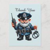 Coole politie bedankt briefkaart (Voorkant)