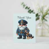 Coole politie bedankt briefkaart (Staand voorkant)