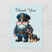 Coole politie bedankt briefkaart (Voorkant)