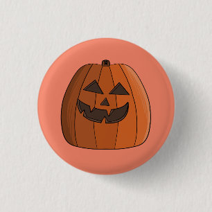 Coole Pompoen Ronde Button 3,2 Cm