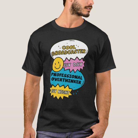 Coole presentator overdag professionele overdenker t-shirt (Voorkant)