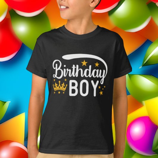coole Prins Birthday-jongen woordkunst T-shirt