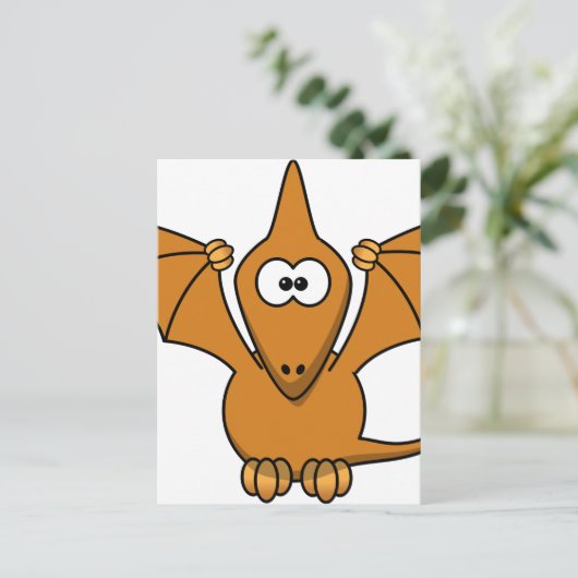 coole pterodactylus briefkaart (Staand voorkant)