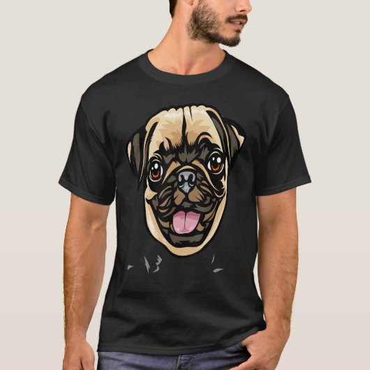 Coole Pugs Hondengezicht T-shirt (Voorkant)