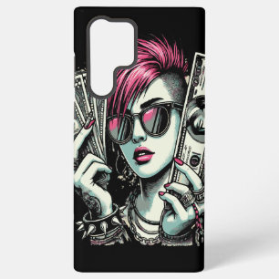 Coole Punk Meid in de Stad Samsung Galaxy Hoesje