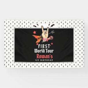 Coole Punk Rockster Eerste Verjaardag Spandoek