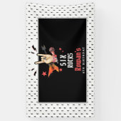 Coole Punk Rockster Verjaardag Elke Leeftijd Spandoek (Verticaal)