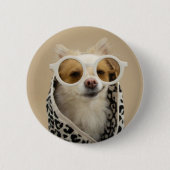 coole puppy ronde button 5,7 cm (Voorkant)
