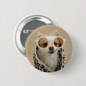 coole puppy ronde button 5,7 cm (Voorkant /achterkant)