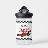 Coole raceauto jongen aangepaste naam gepersonalis waterfles (Voorkant)