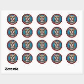 Coole rashond ronde sticker (Vel)