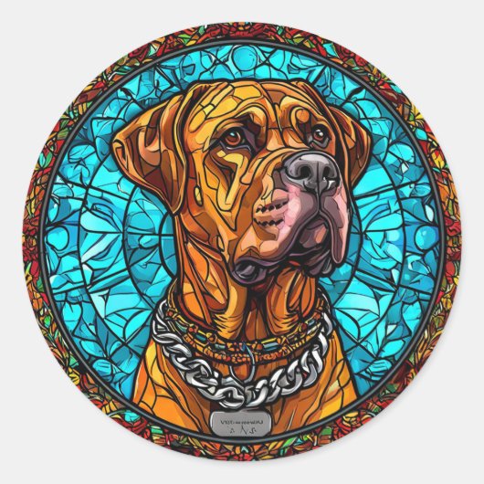 Coole rashond ronde sticker (Voorkant)