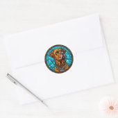 Coole rashond ronde sticker (Envelop)