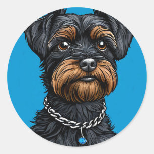 Coole rashond ronde sticker