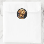 Coole rashond ronde sticker (Tas)