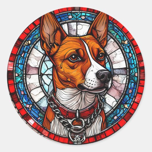 Coole rashond ronde sticker (Voorkant)