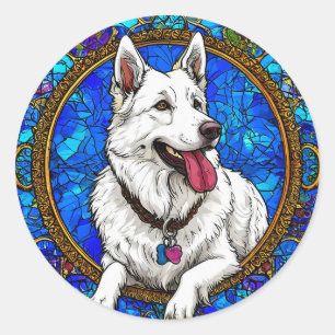 Coole rashond ronde sticker