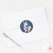 Coole rashond ronde sticker (Envelop)