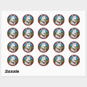 Coole rashond ronde sticker (Vel)