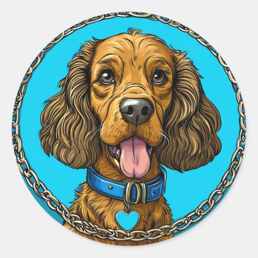 Coole rashond ronde sticker (Voorkant)