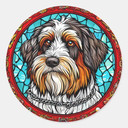 Coole rashond ronde sticker (Voorkant)