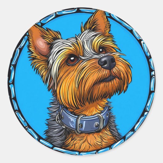 Coole rashond ronde sticker (Voorkant)