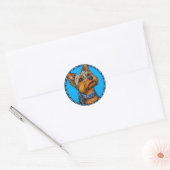 Coole rashond ronde sticker (Envelop)