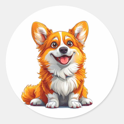 Coole rashond ronde sticker (Voorkant)