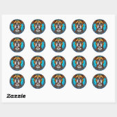 Coole rashond ronde sticker (Vel)