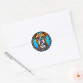 Coole rashond ronde sticker (Envelop)